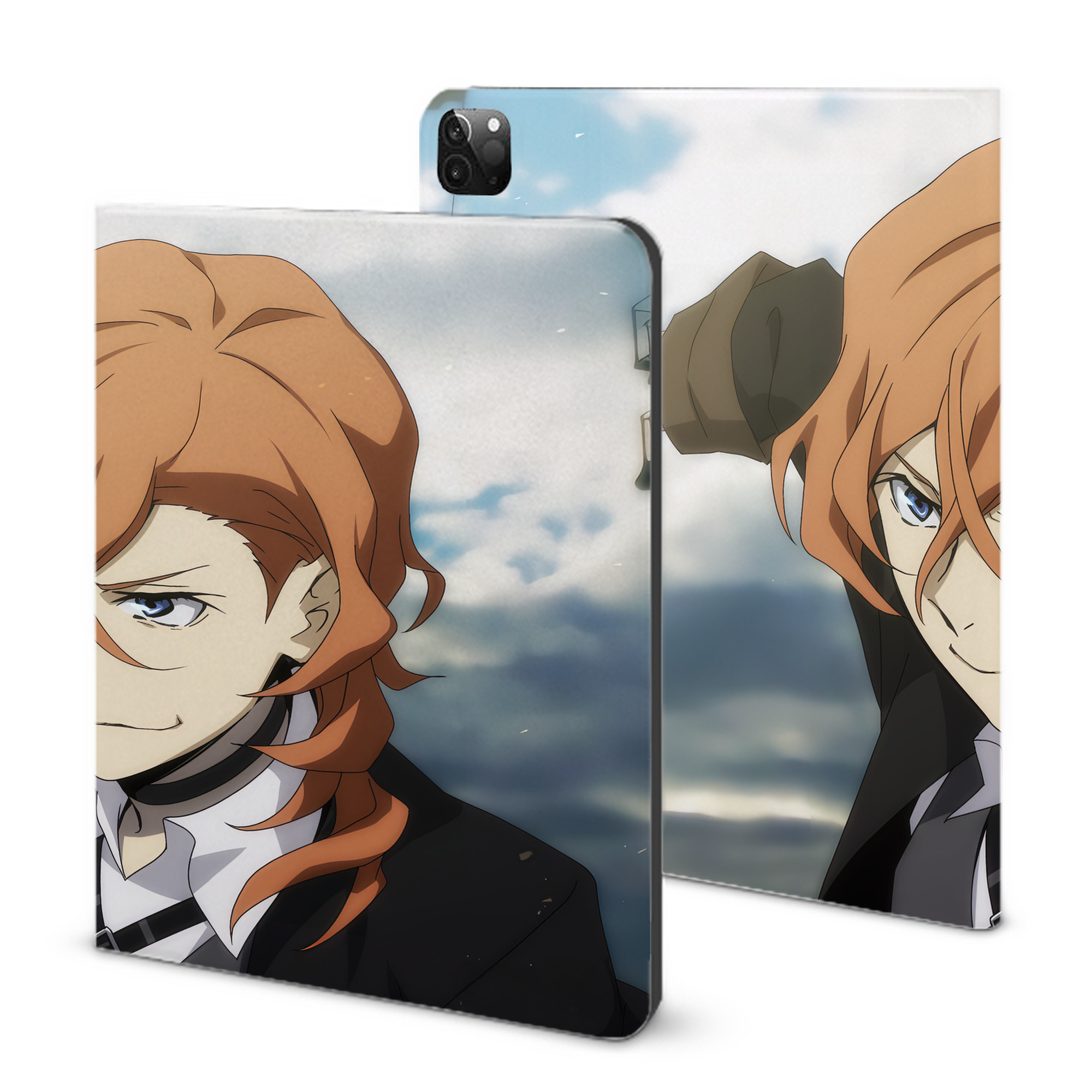 （画像用） 文豪ストレイドッグス Bungo Stray Dogs IPadケース ペンホルダー付き ブックスタイルデザイン